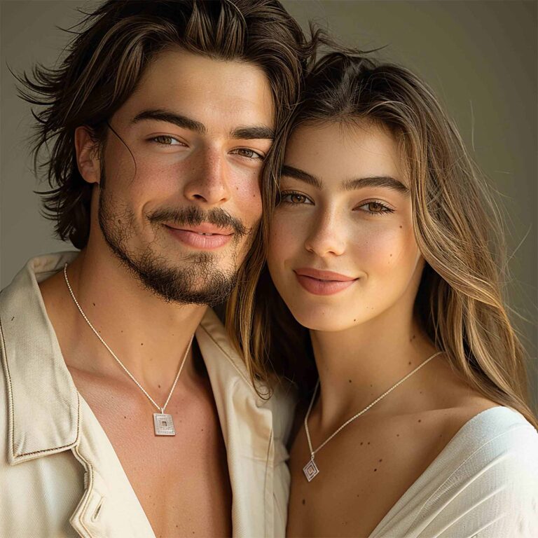 Bible on Jewelry Heart-Shaped Gold Pendant With Cross and Nano Bible Chip by My Nano Jewelry